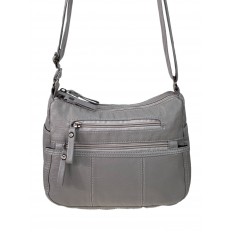 На фото 2 - Женская классическая  сумка из искусственной кожи, цвет серый