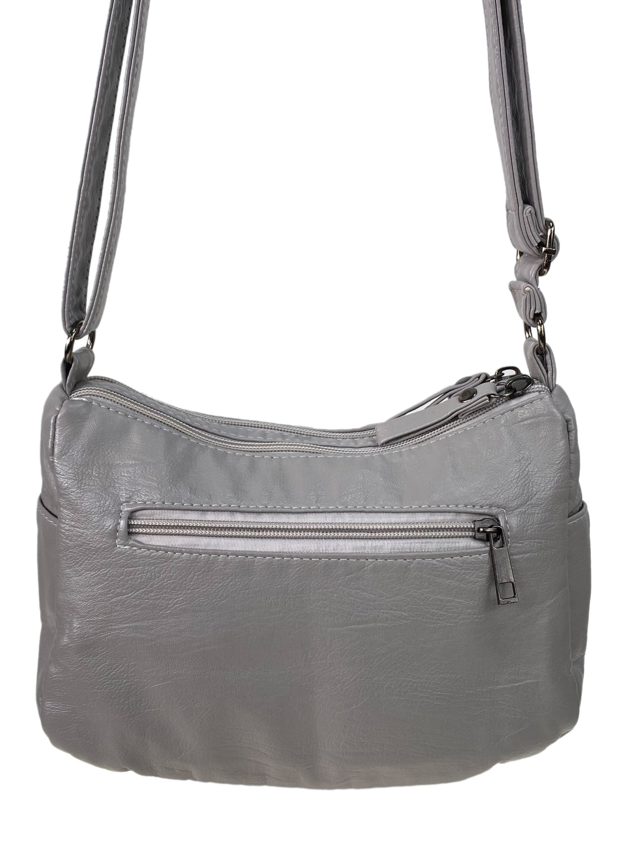 На фото 3 - Женская классическая  сумка из искусственной кожи, цвет серый