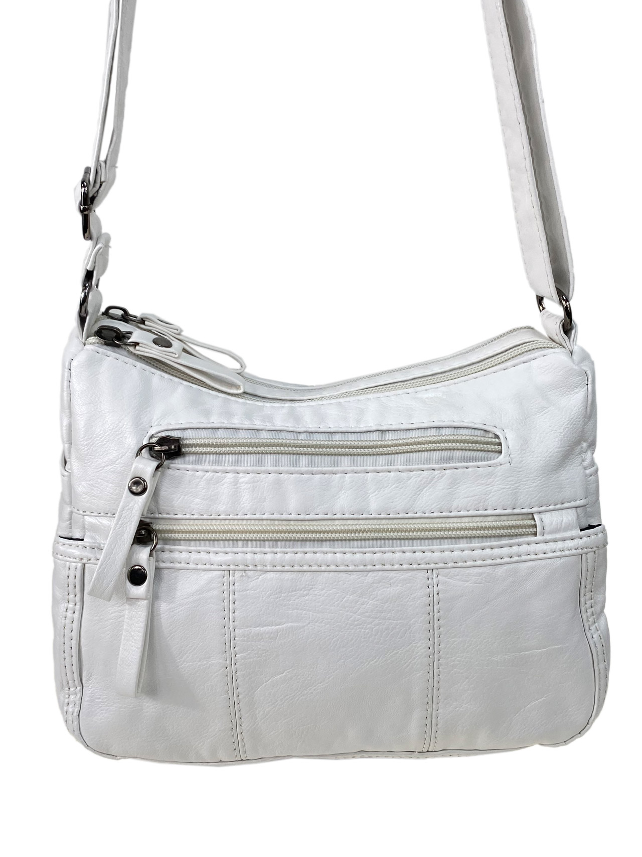 На фото 2 - Женская классическая  сумка из искусственной кожи, цвет белый