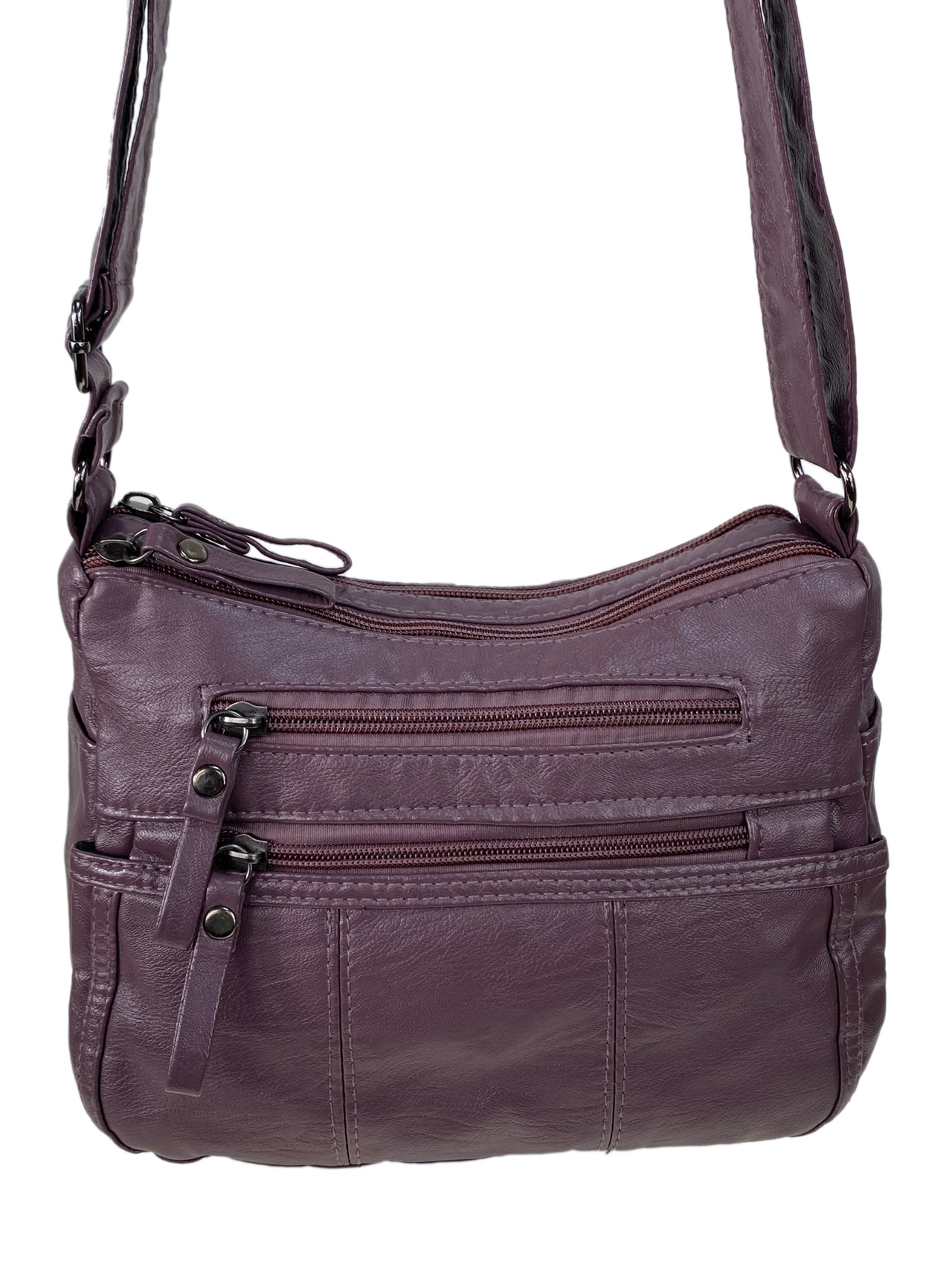 На фото 2 - Женская классическая  сумка из искусственной кожи, цвет темная пудра