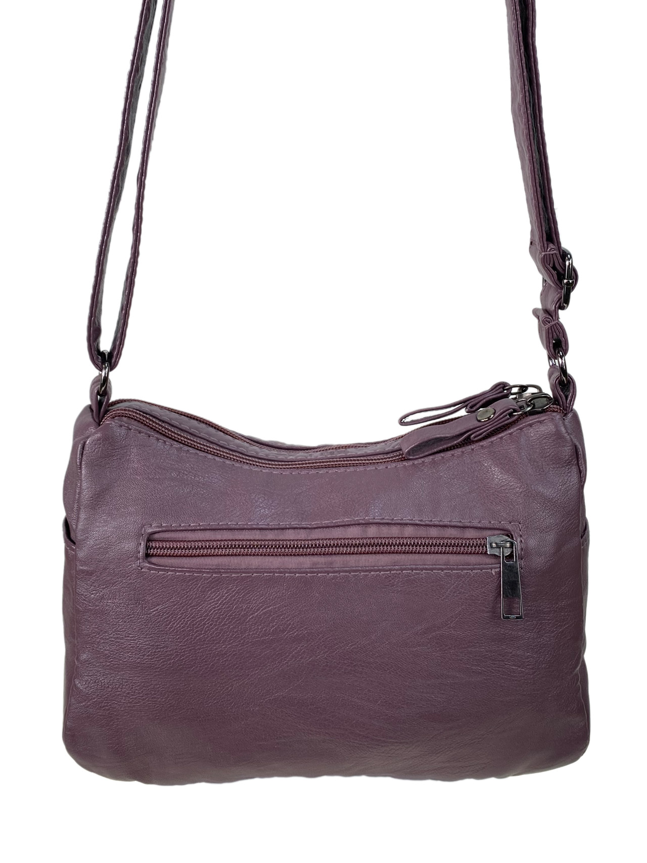 На фото 3 - Женская классическая  сумка из искусственной кожи, цвет темная пудра