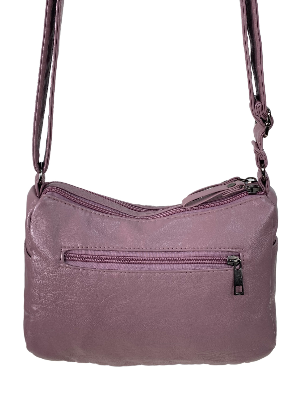 На фото 3 - Женская классическая  сумка из искусственной кожи, цвет розовый