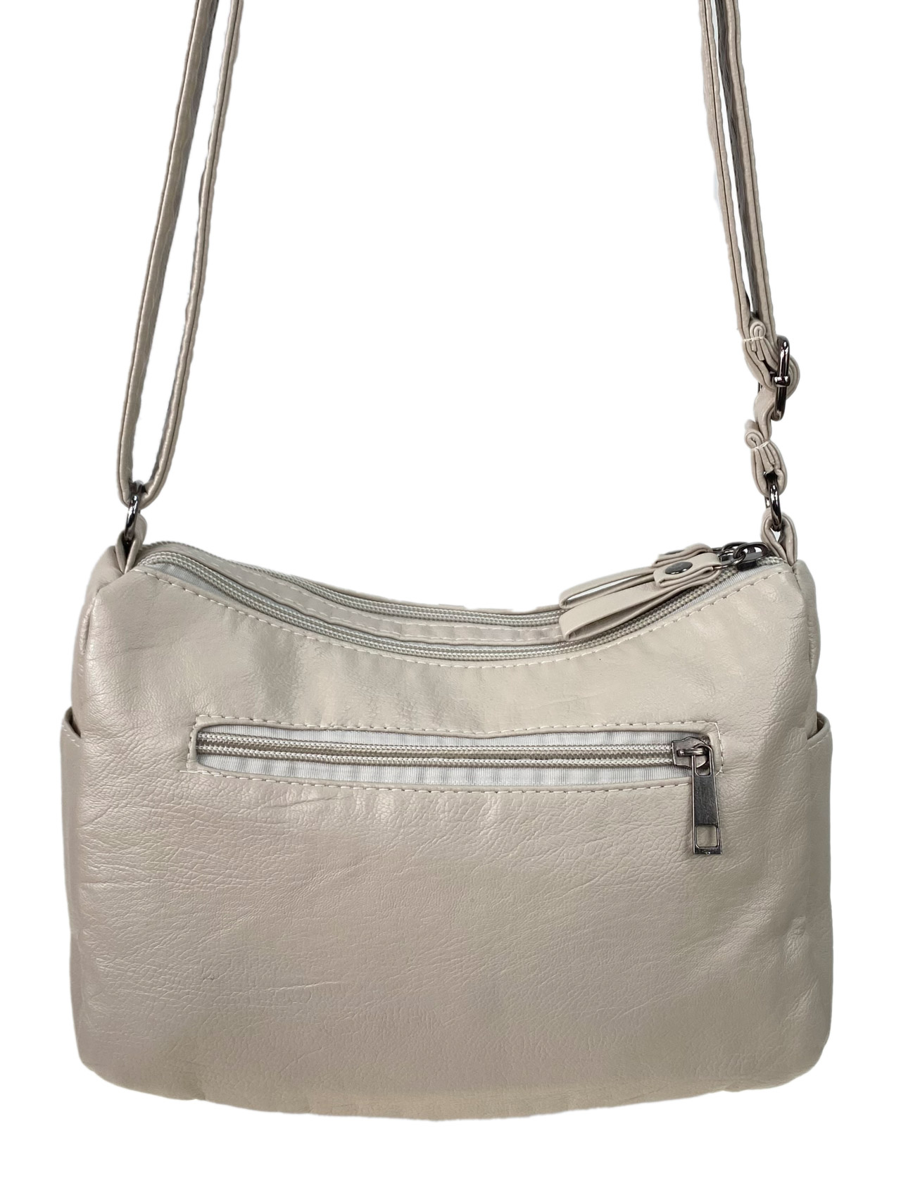 На фото 3 - Женская классическая  сумка из искусственной кожи, цвет молочный