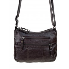 На фото 2 - Женская классическая  сумка из искусственной кожи, цвет шоколад