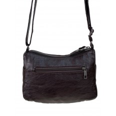 На фото 3 - Женская классическая  сумка из искусственной кожи, цвет шоколад