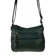 На фото 2 - Женская классическая  сумка из искусственной кожи, цвет зеленый