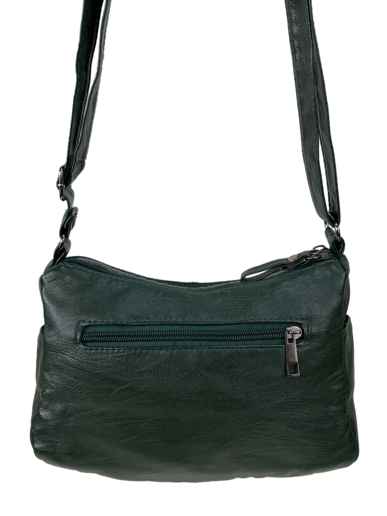 На фото 3 - Женская классическая  сумка из искусственной кожи, цвет зеленый