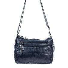 На фото 1 -  Женская классическая сумка из искусственной кожи, цвет синий