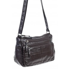 На фото 3 -  Женская классическая сумка из искусственной кожи, цвет шоколад