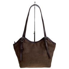 На фото 2 - Женская сумка из искусственной замши, цвет шоколад На фото 2 - Женская сумка из искусственной замши, цвет шоколад