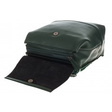 На фото 4 - Зеленый рюкзак-трансформер из натуральной кожи