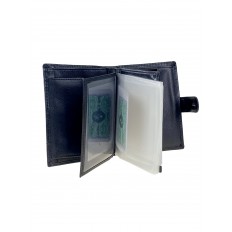 На фото 2 - Универсальное мужское портмоне из искусственной кожи, цвет чёрный