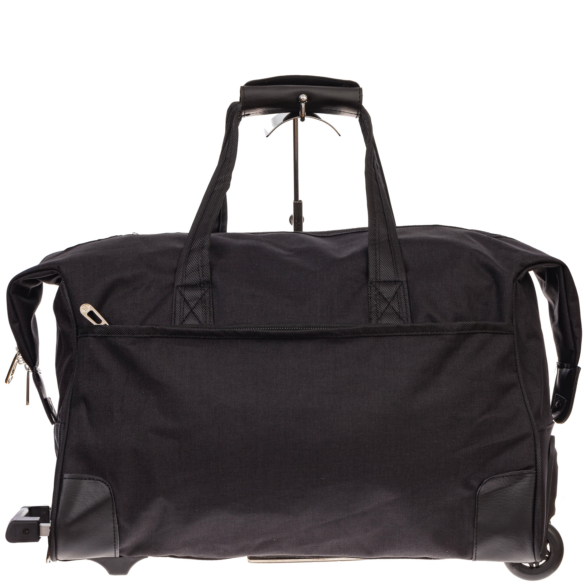 На фото 2 - Дорожная сумка на колесиках, цвет черный