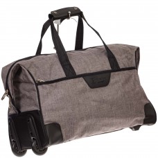 На фото 1 - Дорожная сумка на колесиках, цвет серый