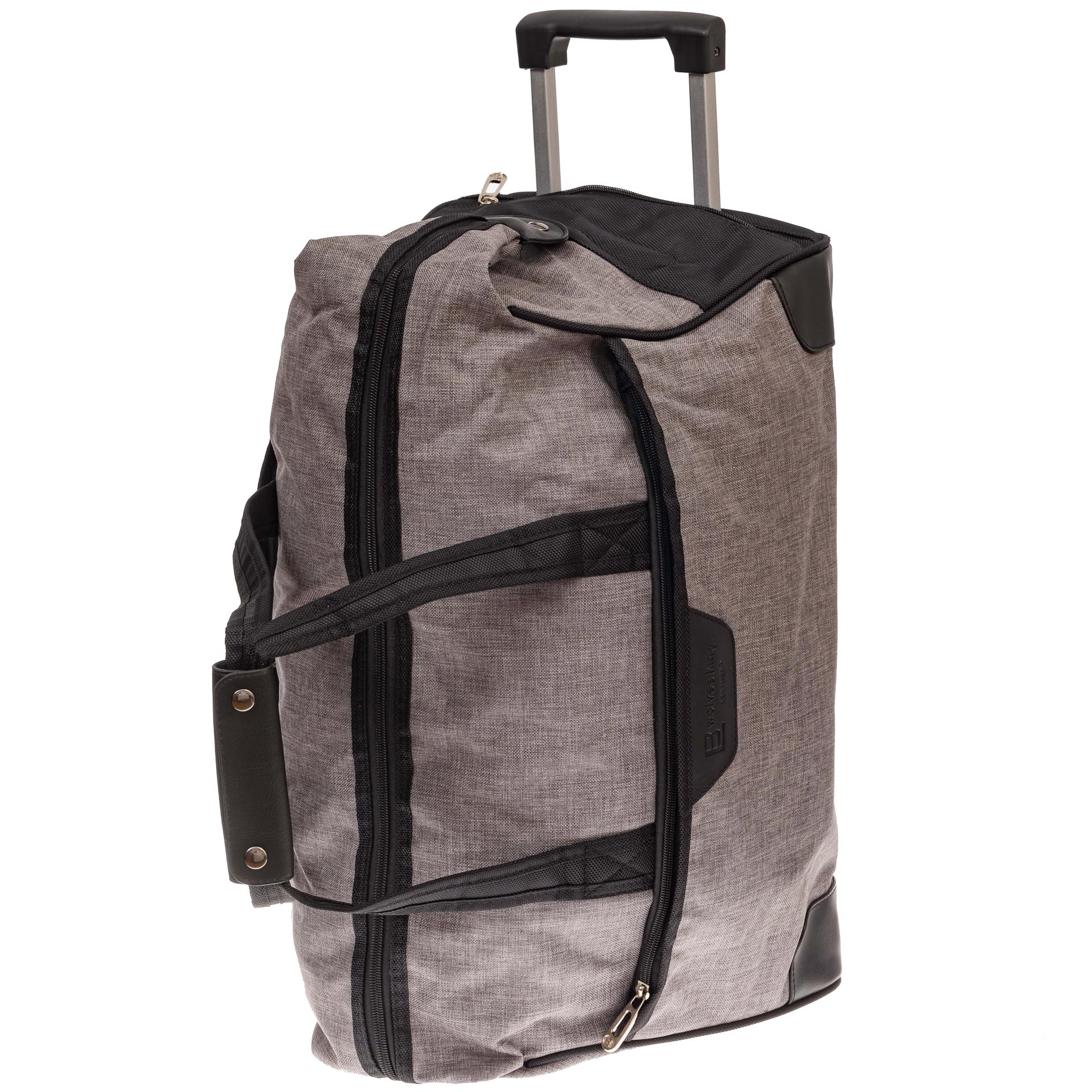 На фото 3 - Дорожная сумка на колесиках, цвет серый