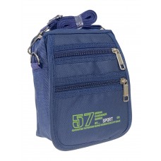На фото 1 - Текстильная поясная сумка со спортивным принтом, цвет тёмно-синий