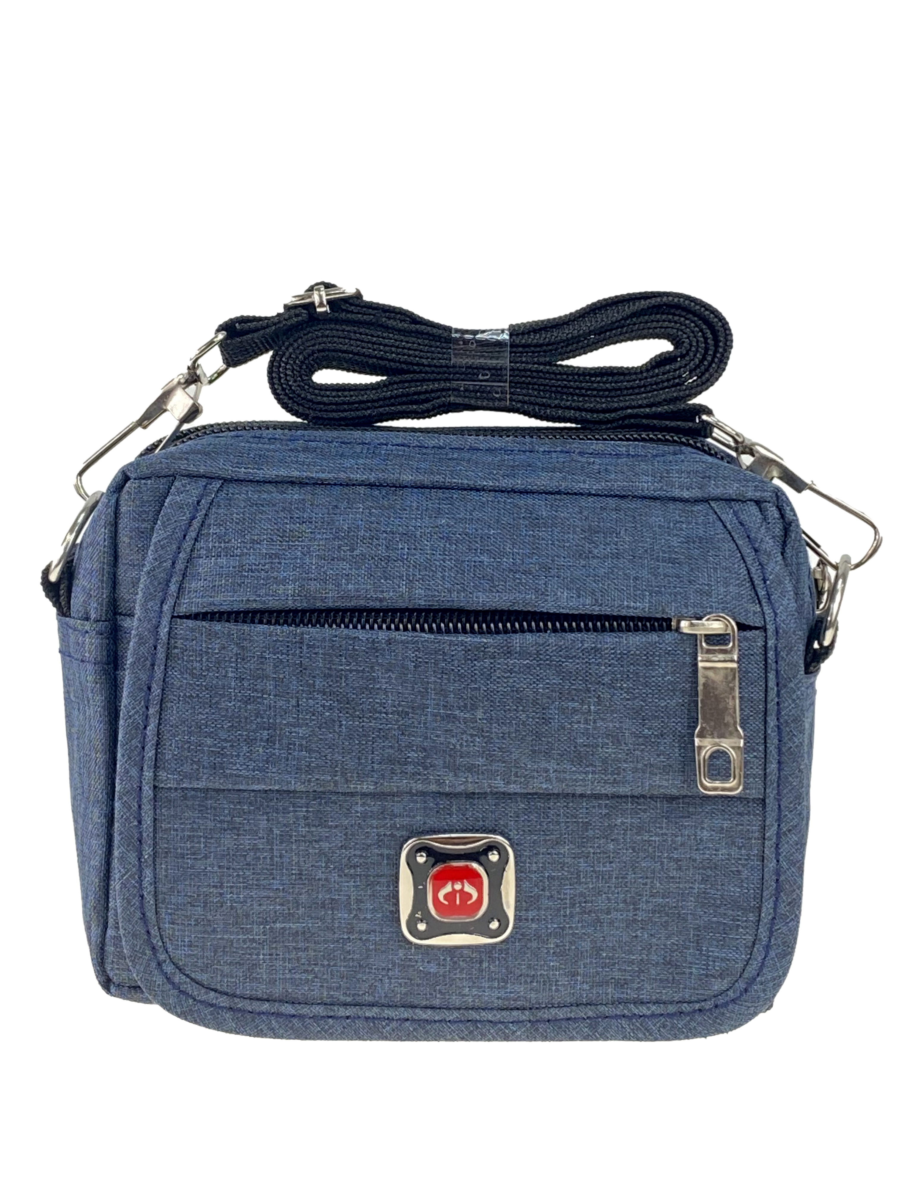 На фото 2 - Мужская сумка на пояс из текстиля, цвет тёмно-синий