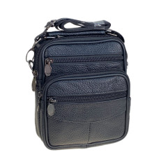 На фото 1 - Сумка мужская из натуральной кожи, цвет черный На фото 1 - Сумка мужская из натуральной кожи, цвет черный