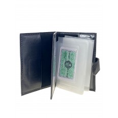 На фото 2 - Обложка для автодокументов и паспорта из экокожи, цвет чёрный