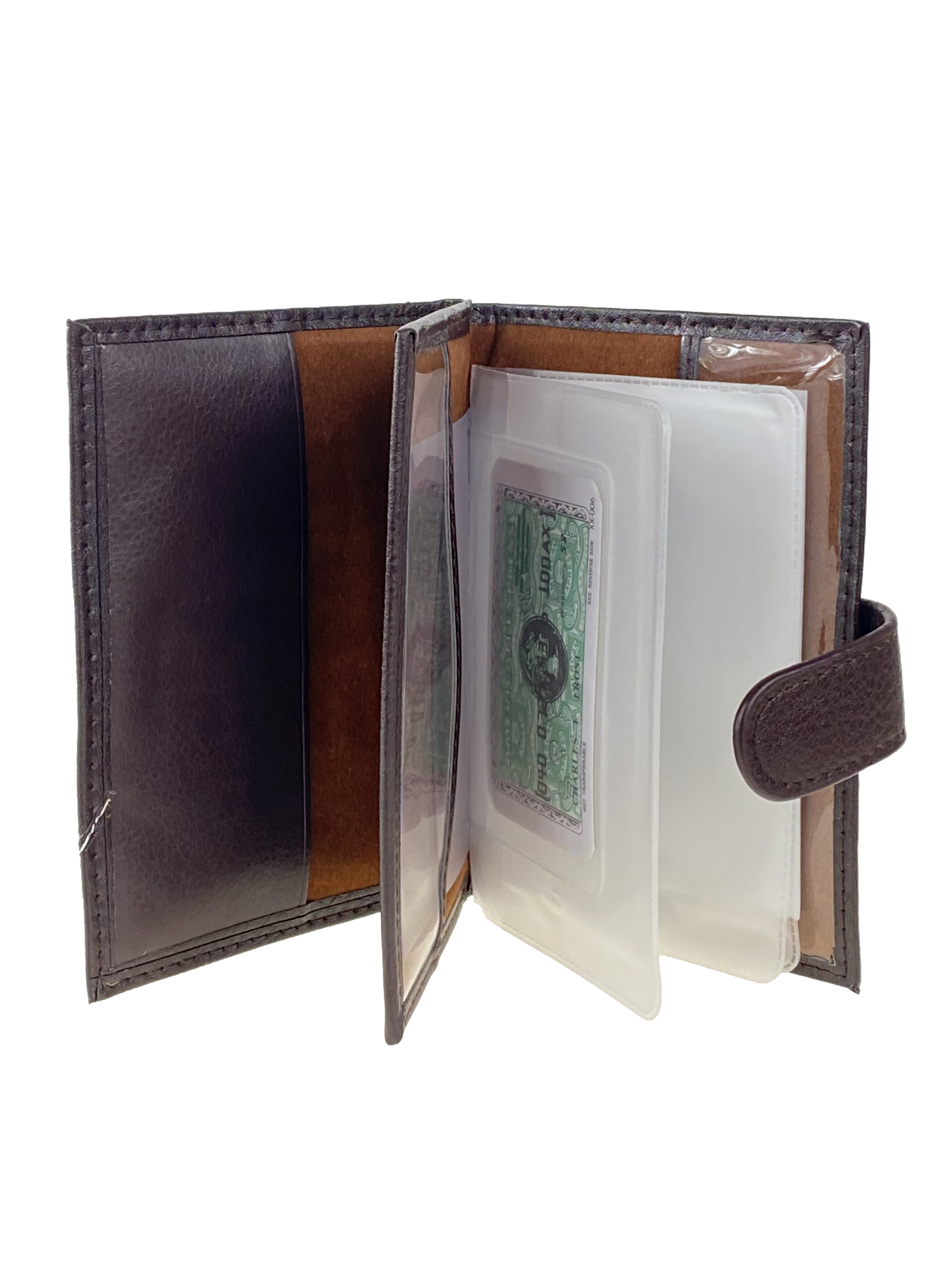На фото 2 - Обложка для автодокументов и паспорта из экокожи, цвет коричневый