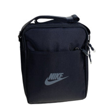 На фото 1 - Сумка мужская  текстильная, цвет  черный