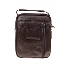 На фото 3 - Мужская сумка-барсетка из натуральной кожи, цвет коричневый