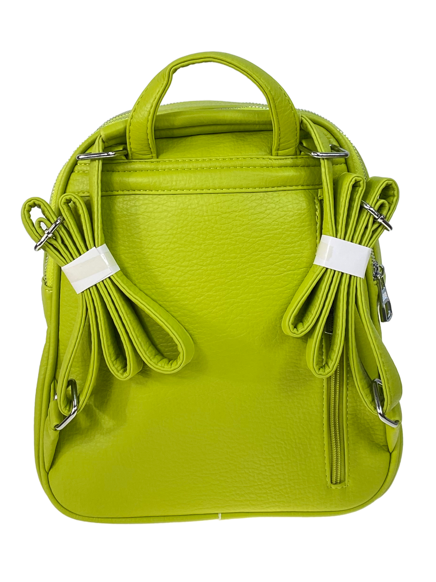 На фото 2 - Женский рюкзак из искусственной кожи, цвет лимонный