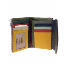 На фото 2 - Женский кошелёк из фактурной натуральной кожи, цвет серо-сиреневый