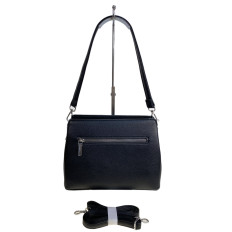 На фото 2 - Женская сумка из искусственной кожи, цвет черный