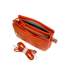 На фото 2 - Женская сумка из искусственной кожи, цвет оранжевый