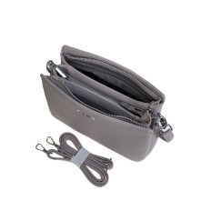 На фото 2 - Женская сумка из искусственной кожи, цвет серый На фото 2 - Женская сумка из искусственной кожи, цвет серый