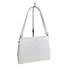 На фото 1 - Женская сумка из искусственной кожи, цвет белый