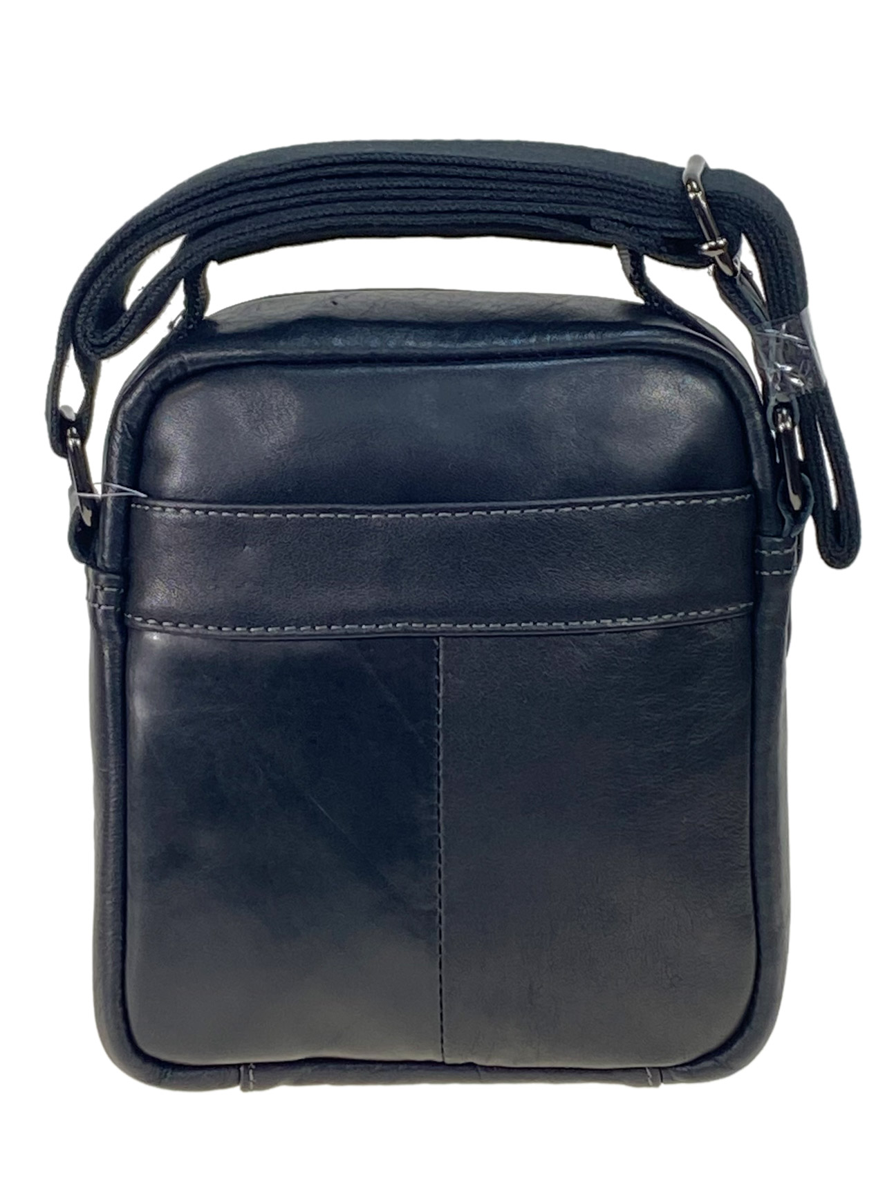На фото 2 - Мужская сумка из натуральной кожи, цвет черный