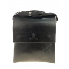 На фото 2 - Мужская сумка-планшет из гладкой экокожи, цвет чёрный