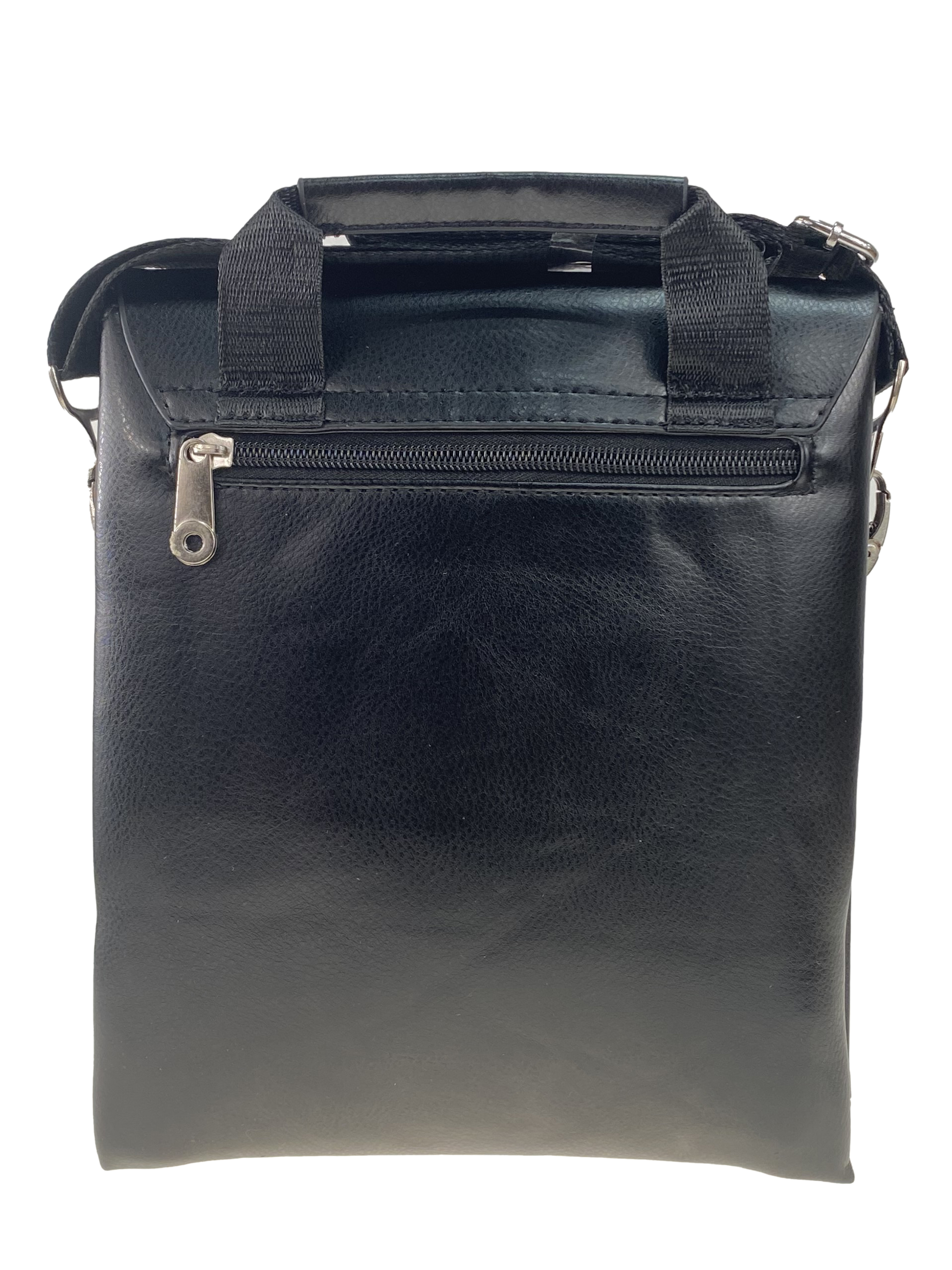 На фото 3 - Мужская сумка-планшет из гладкой экокожи, цвет чёрный