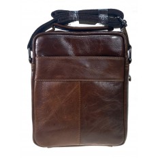 На фото 2 - Мужская сумка из натуральной кожи, цвет коричневый