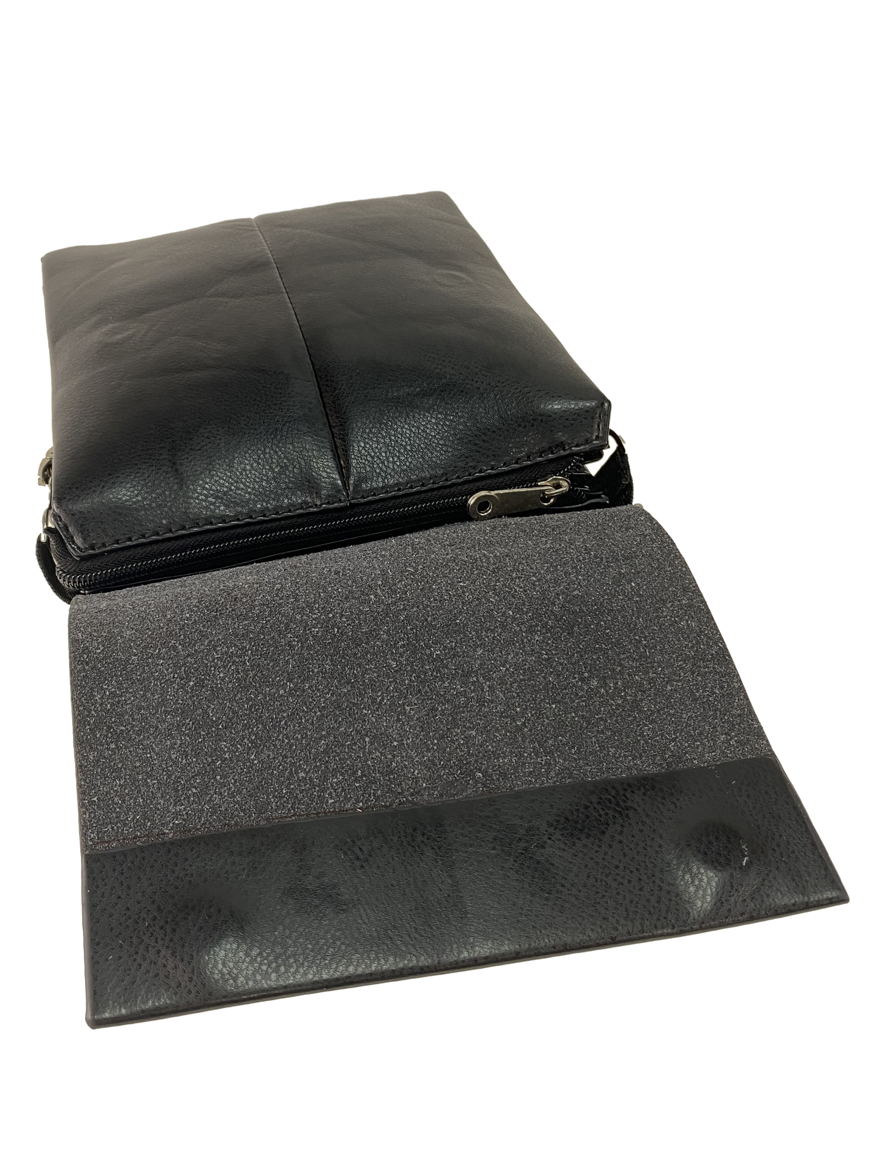 На фото 3 - Мужская сумка-планшет из искусственной кожи через плечо, цвет чёрный