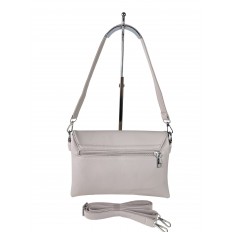 На фото 3 - Женская сумка-клатч  из мягкой  искусственной кожи,цвет светло серый