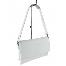 На фото 1 - Женская сумка-клатч  из мягкой  искусственной кожи,цвет белый