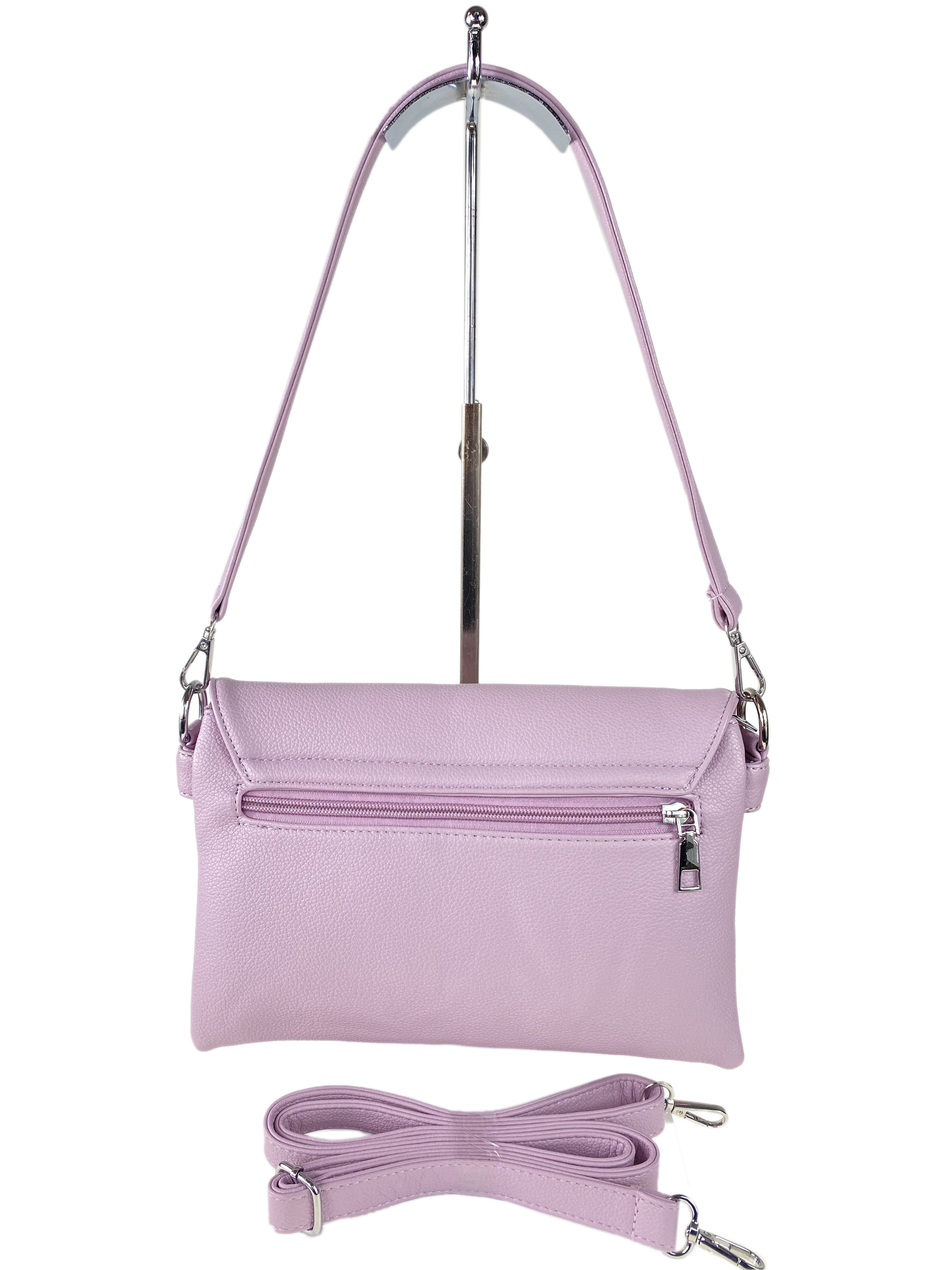 На фото 3 - Женская сумка-клатч  из мягкой  искусственной кожи,цвет сирень