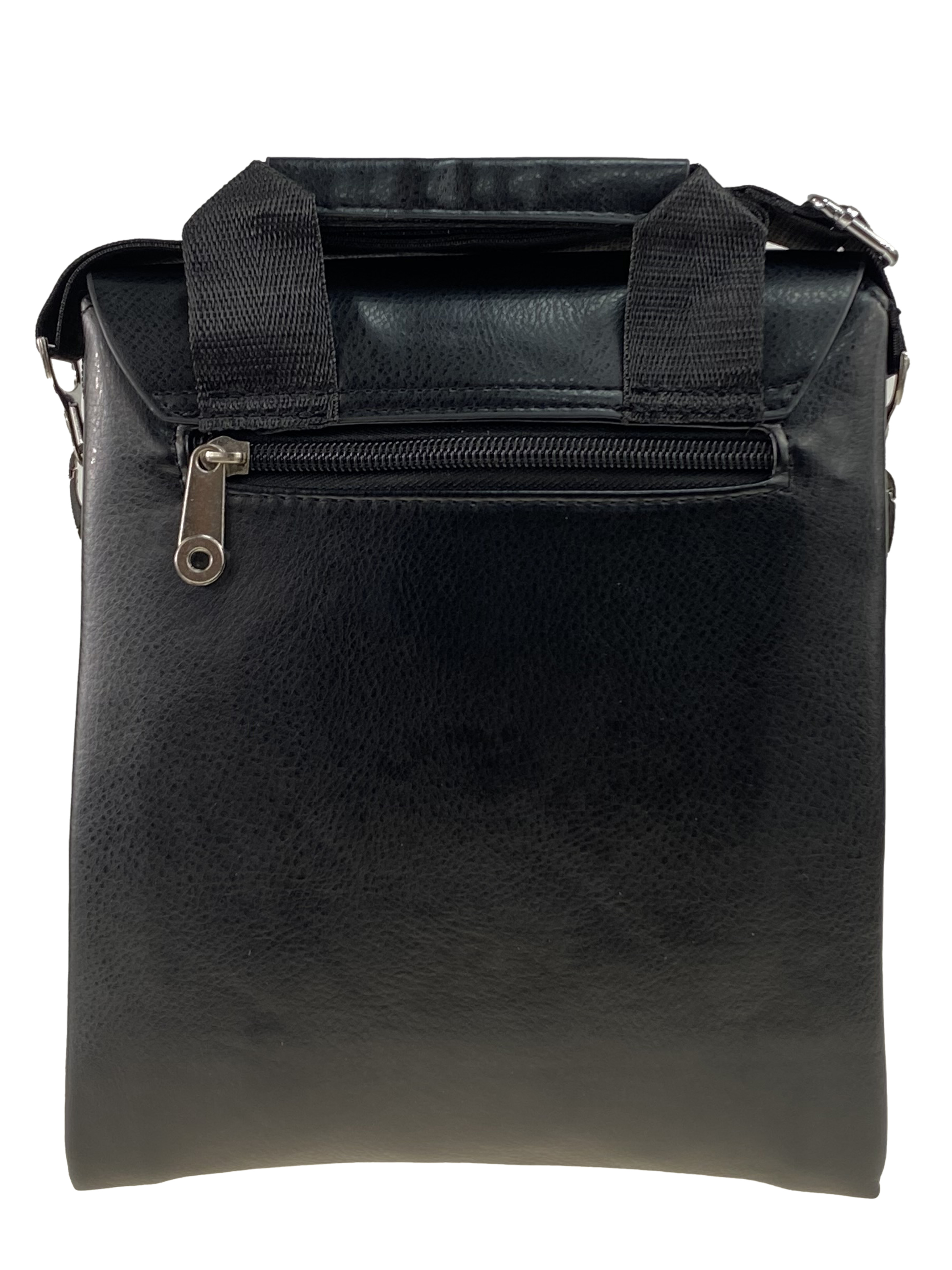На фото 3 - Чёрная мужская сумка-планшет из экокожи