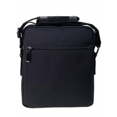 На фото 2 - Мужская сумка из текстиля, цвет черный 