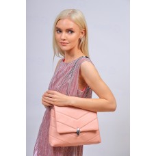 На фото 1 - Женская сумка из искусственной кожи, цвет розовый