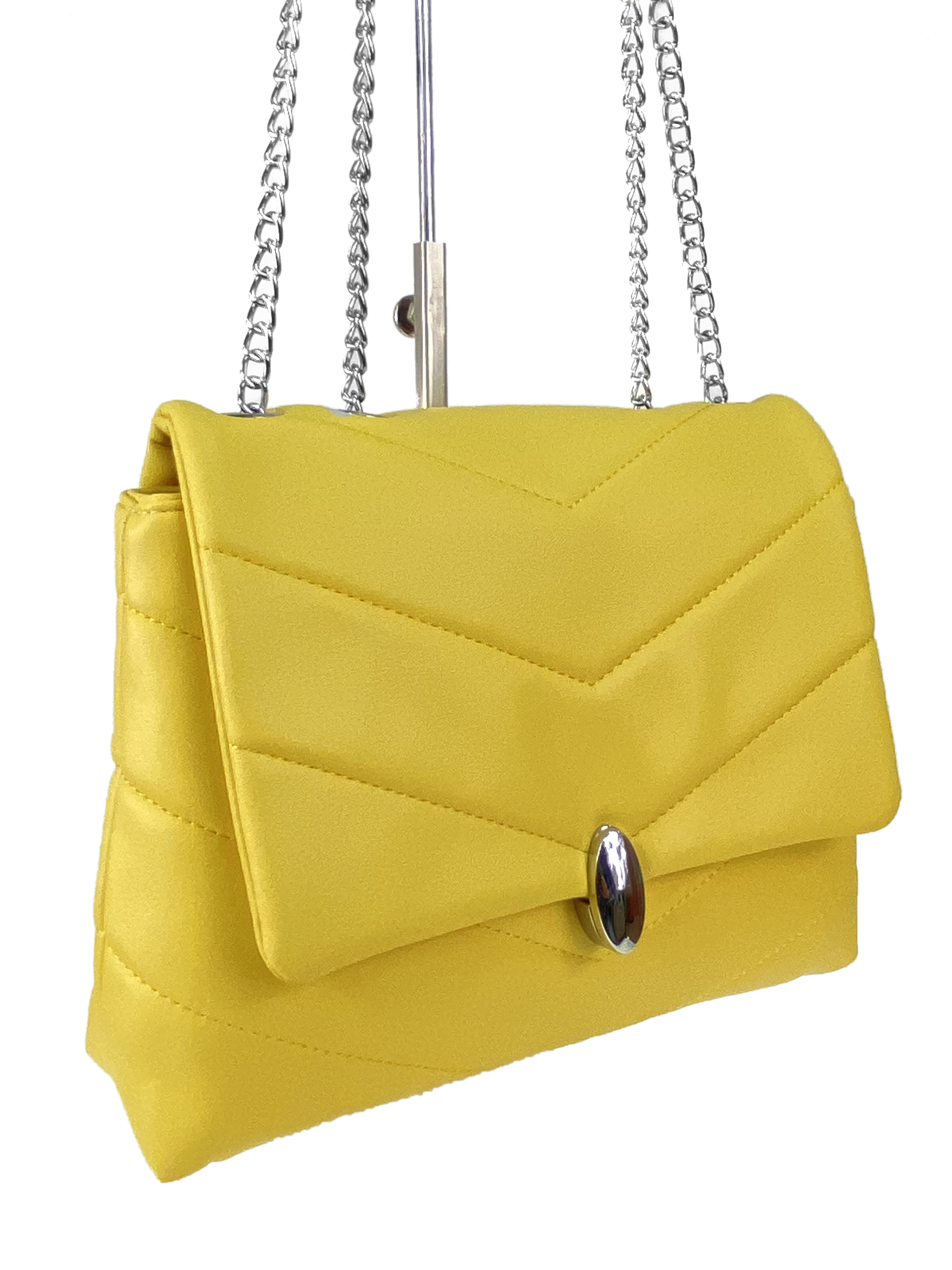 На фото 3 - Женская сумка из искусственной кожи, цвет желтый