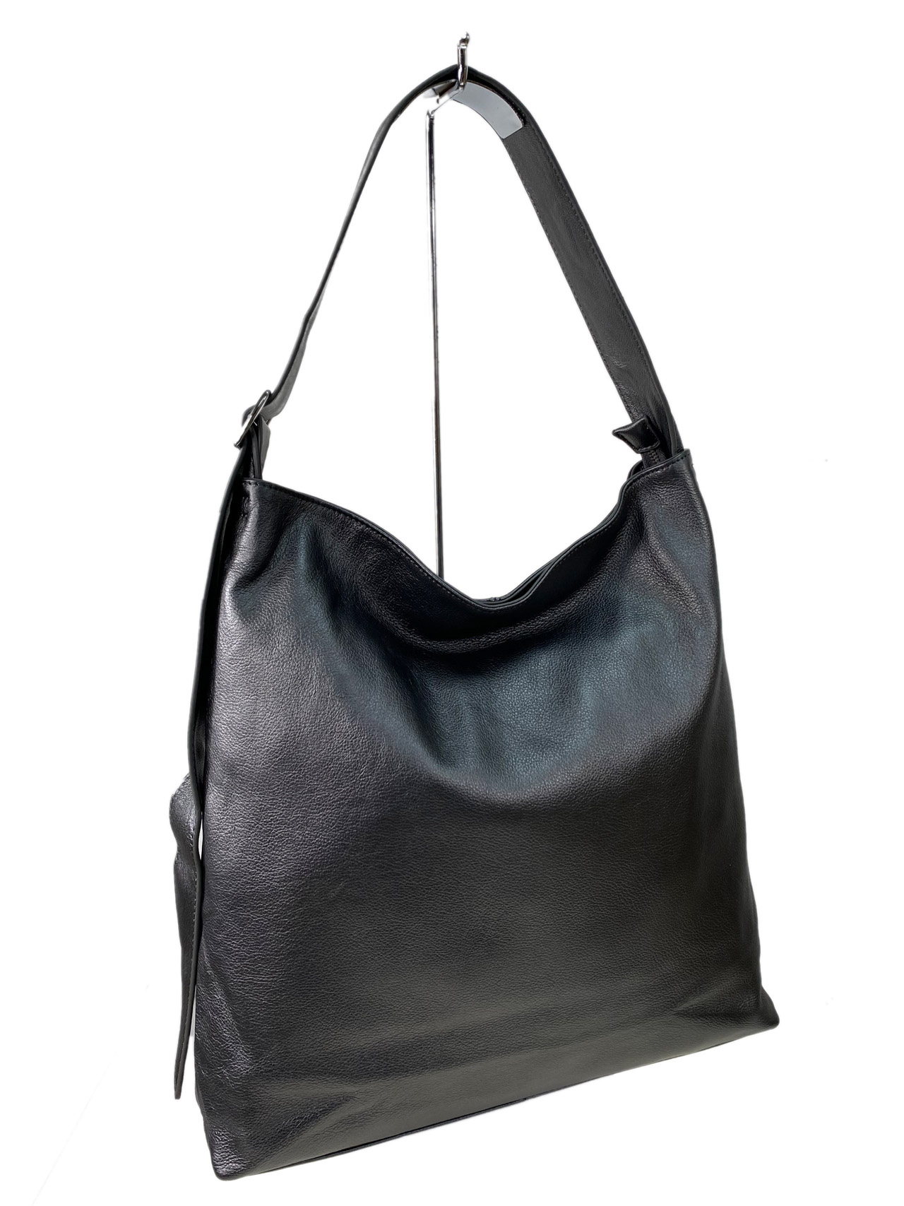 На фото 3 - Женская сумка из натуральной кожи, цвет  графит