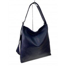 На фото 3 - Женская сумка из натуральной кожи, цвет  синий