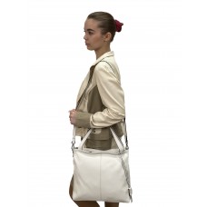 На фото 1 - Женская сумка  из натуральной кожи, цвет белый