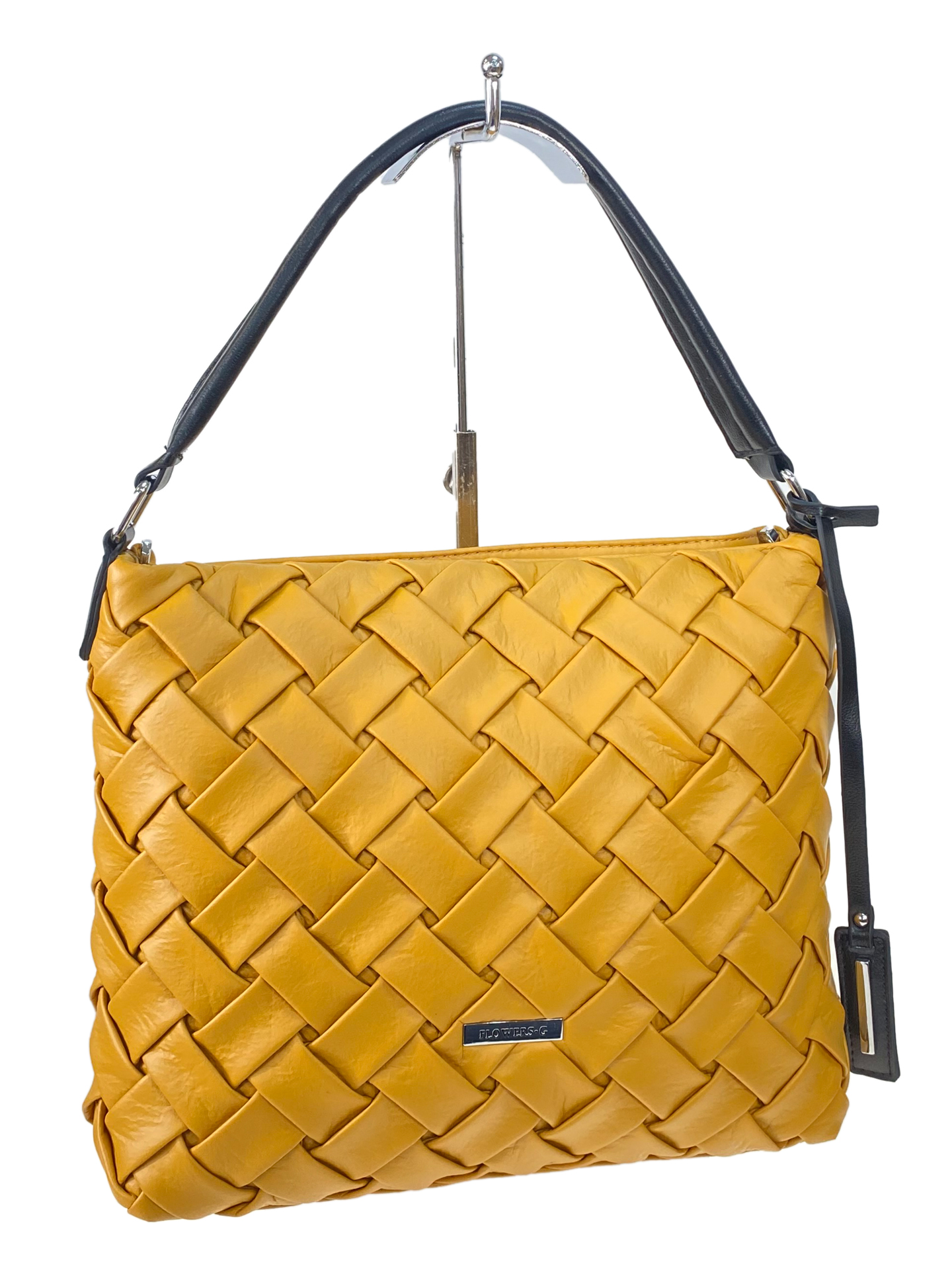 На фото 1 - Женская сумка из искусственной кожи цвет желтый