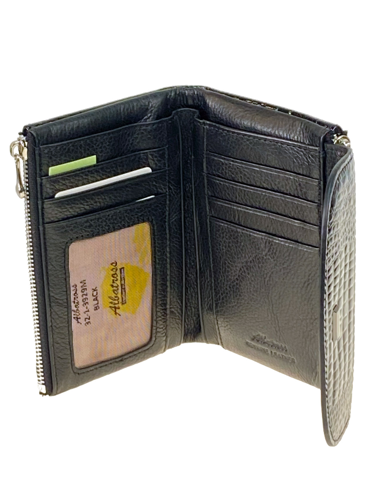 На фото 2 - Женское портмоне из натуральной кожи, цвет черный