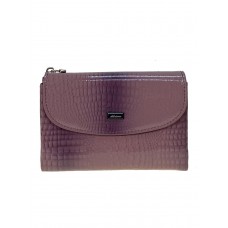 На фото 1 - Женское портмоне из натуральной кожи, цвет пурпурный